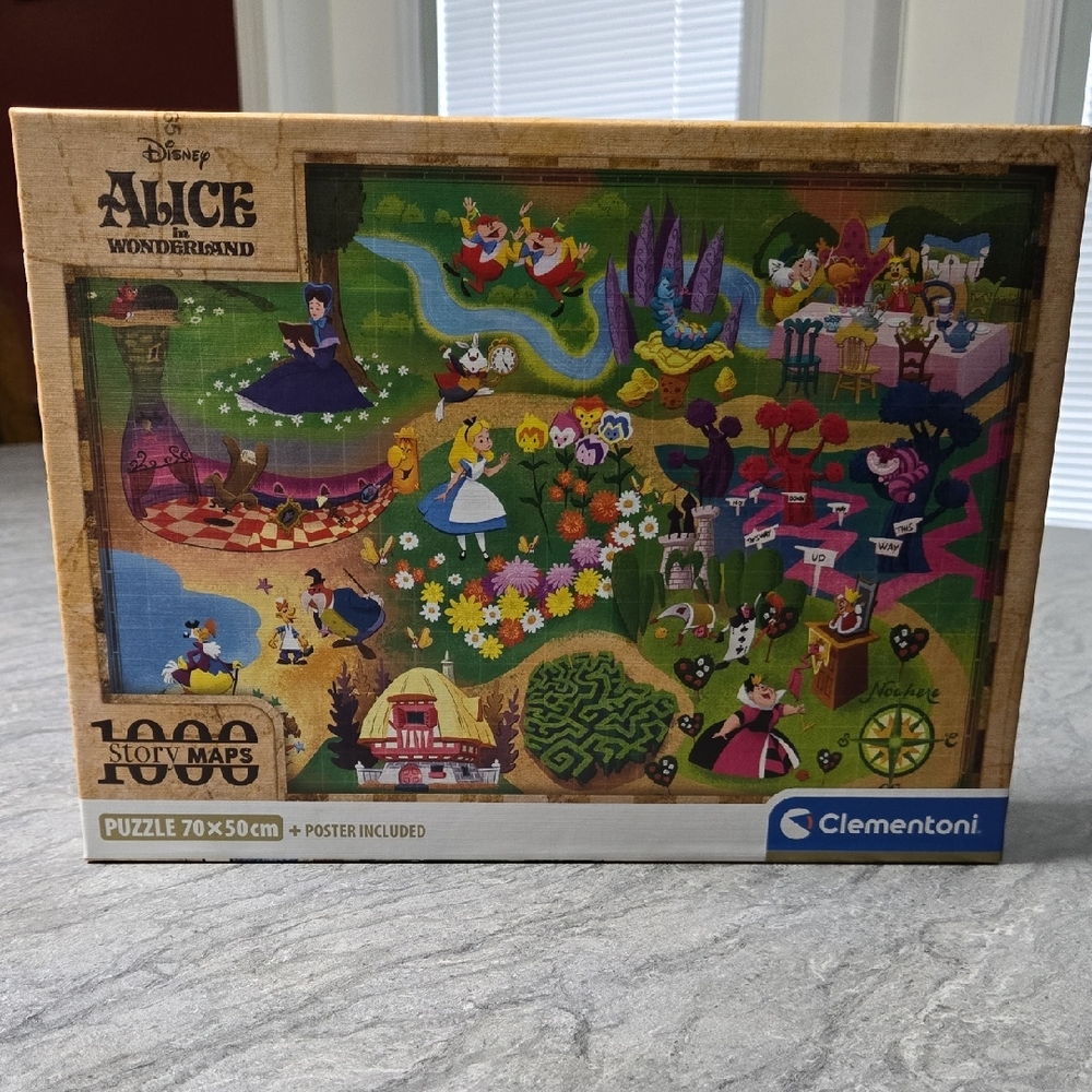 Disney Alice in Wonderland Colorful Map Puzzle